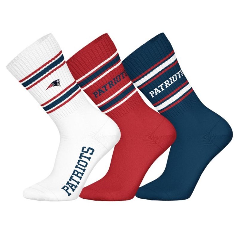 NFL New England Patriots 3-pack Crew -sukat