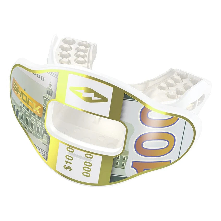 Shock Doctor Max Airflow - Hammassuoja Chrome Gold Band