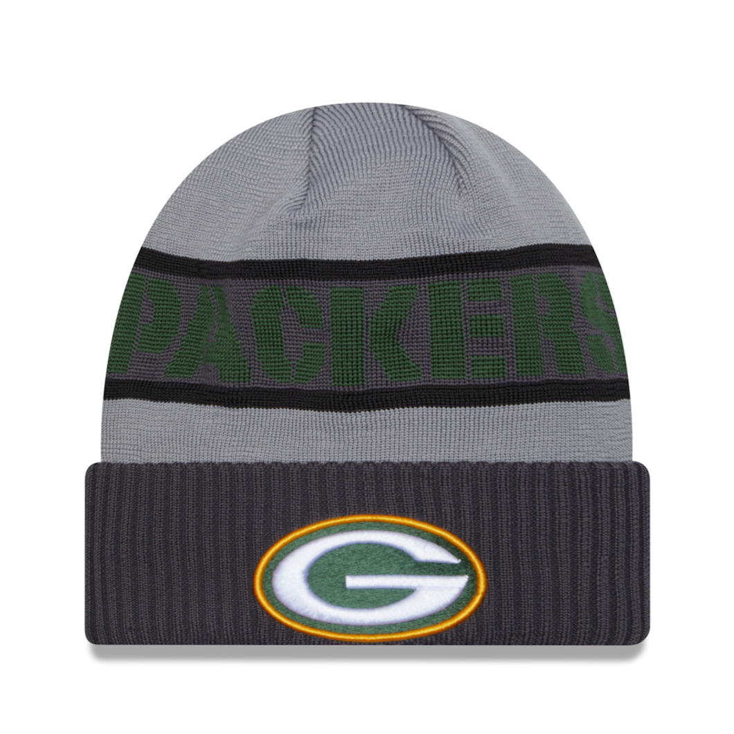 New Era - NFL Tech Knit Sideline 2023 Beanie Green Bay Packers Grey