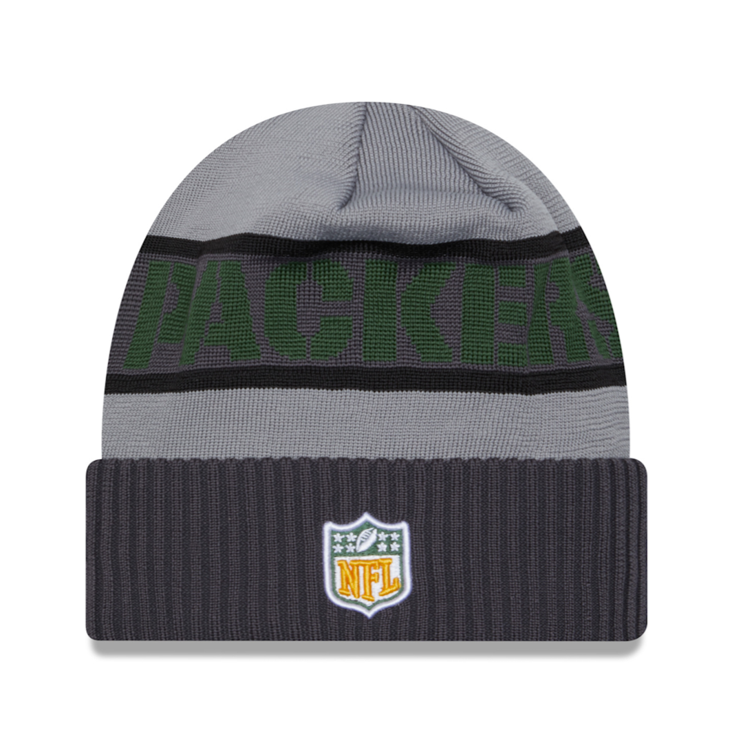 New Era - NFL Tech Knit Sideline 2023 Beanie Green Bay Packers Grey