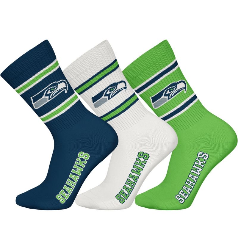 NFL Seattle Seahawks 3-pack Crew -sukat