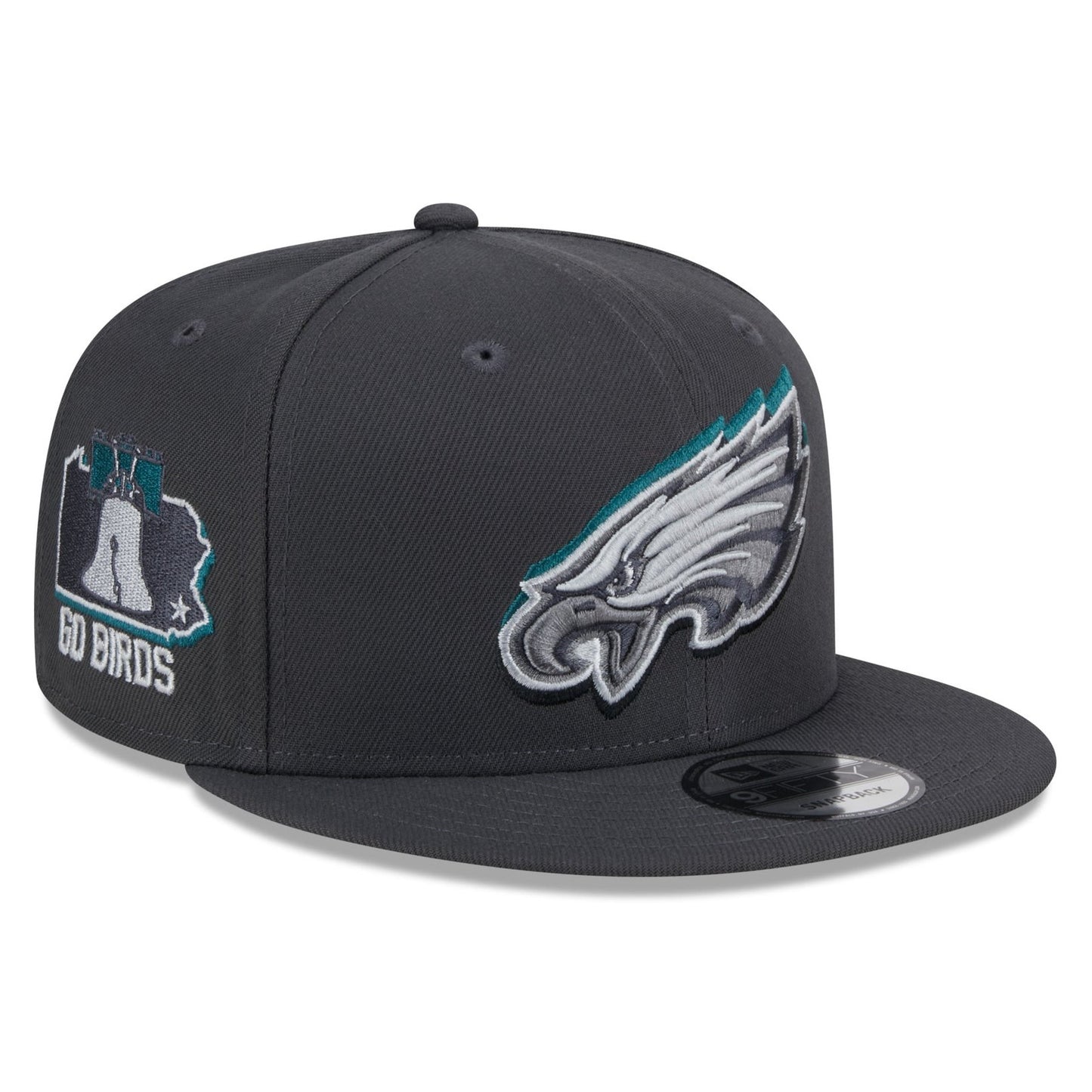 New Era 9Fifty NFL Graphite Philadelphia Eagles 2024 Draft Snapback