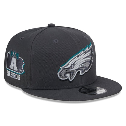 New Era 9Fifty NFL Graphite Philadelphia Eagles 2024 Draft Snapback