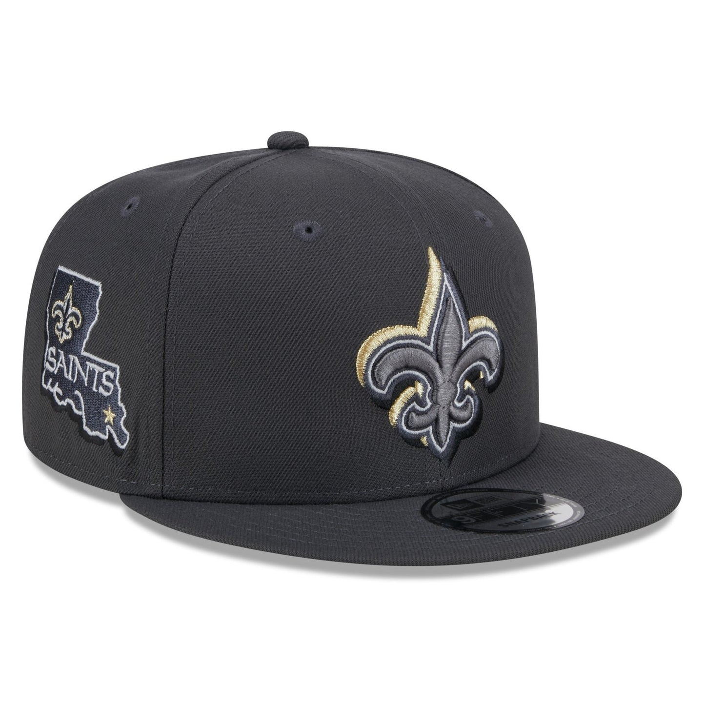 New Era 9Fifty NFL Graphite New Orleans Saints 2024 Draft Snapback