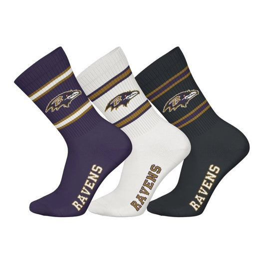 NFL Baltimore Ravens 3-pack Crew -sukat